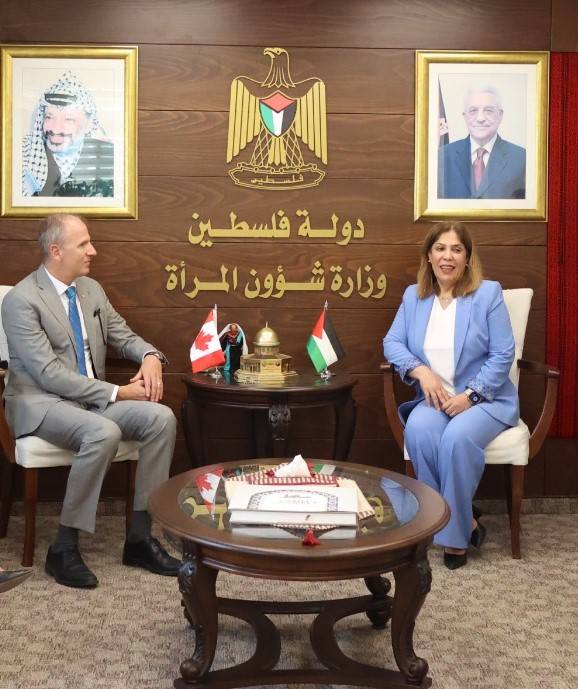 وزيرة شؤون المرأة تستقبل ممثل كندا في فلسطين وتثمن دعم كندا للقرار الأممي حول حالة المرأة الفلسطينية